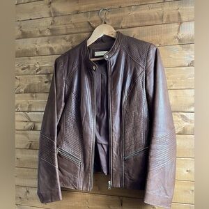 Women’s Danier brown leather jacket size small